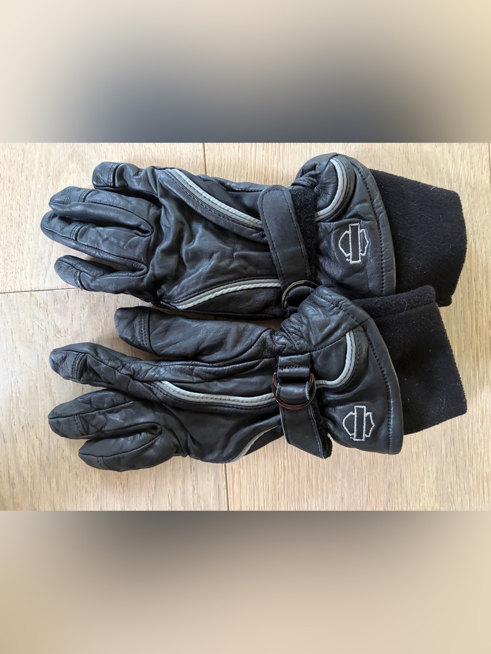 Harley Davidson motorcycle leather winter insulated gloves - medium